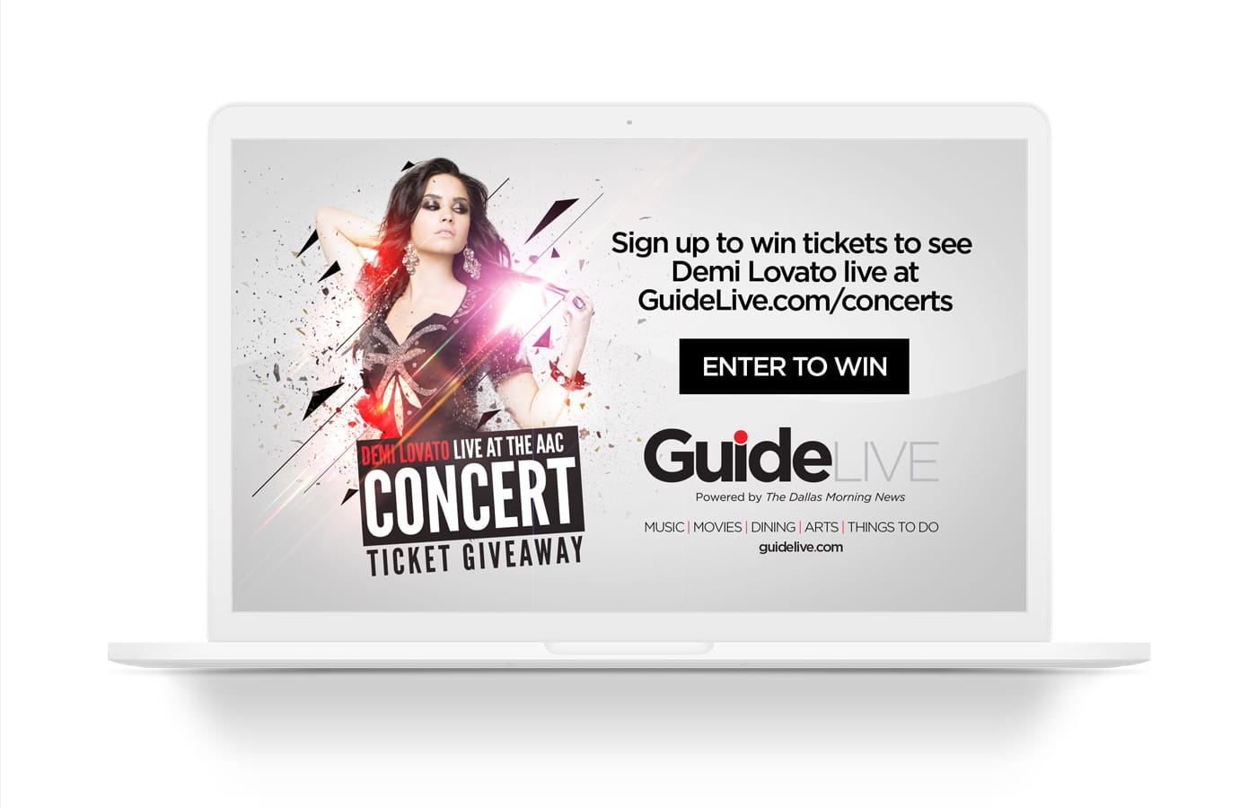 The Dallas Morning News - Demi Lovato Concert Giveaway Concept | Enormous Elephant